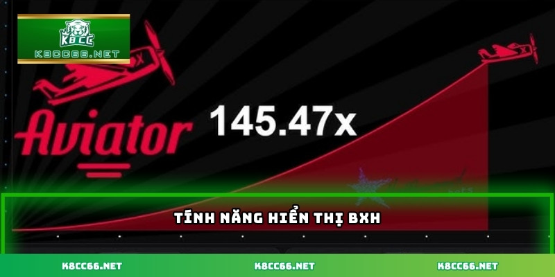 Tính năng hiển thị BXH